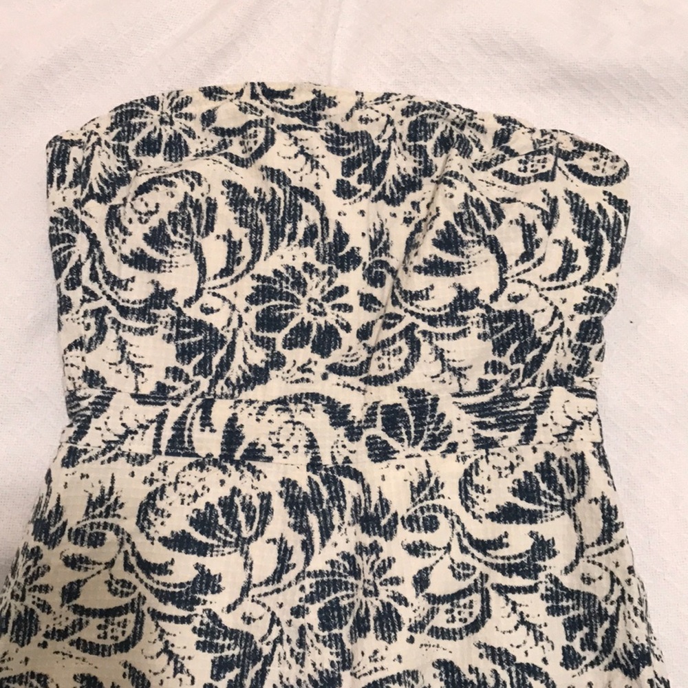 J. Crew Strapless Blue Dress